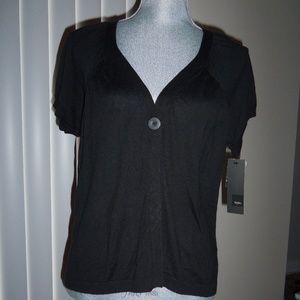 Mossimo Short Sleeved Black Cardigan Size Large